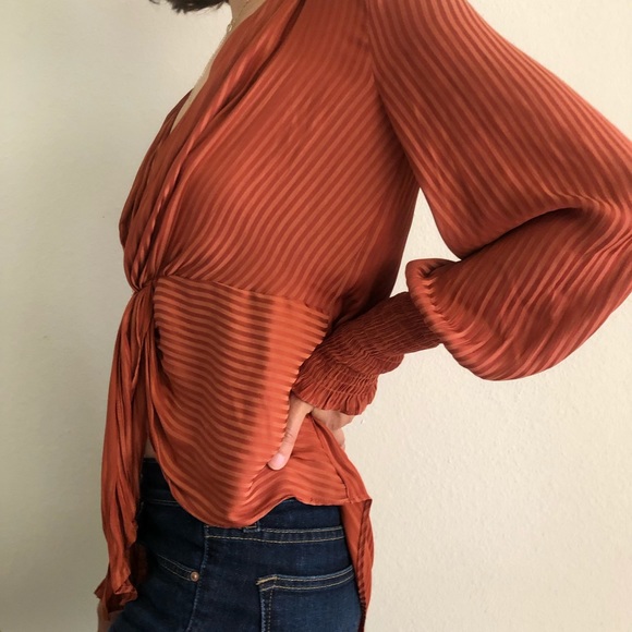 Current Air burnt orange blouse - Picture 3 of 4